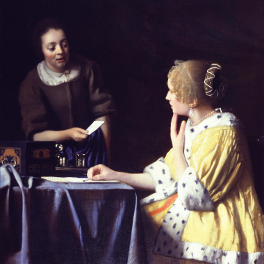 Mistress and Maid (Lady with Her Maidservant Holding a Letter )