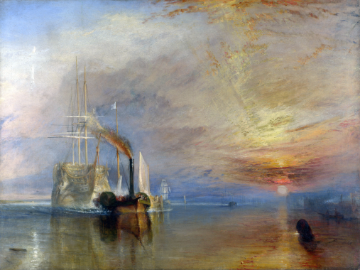 The Fighting Temeraire tugged to her last berth to be broken up