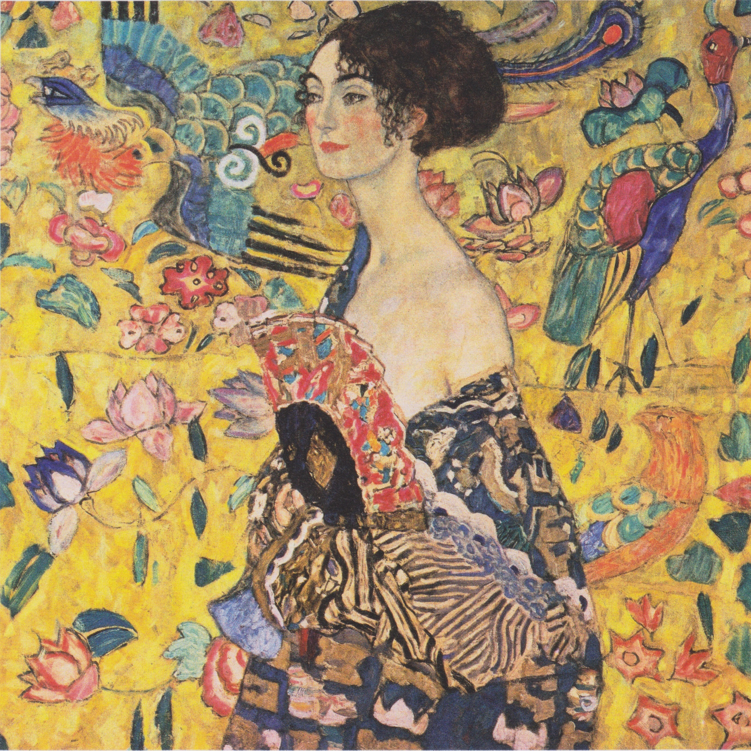 Woman with fan